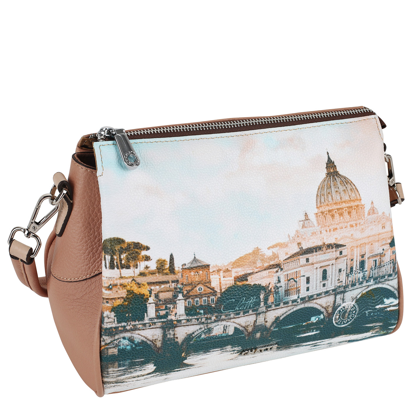 Кожаная сумка с принтом Chatte Lille