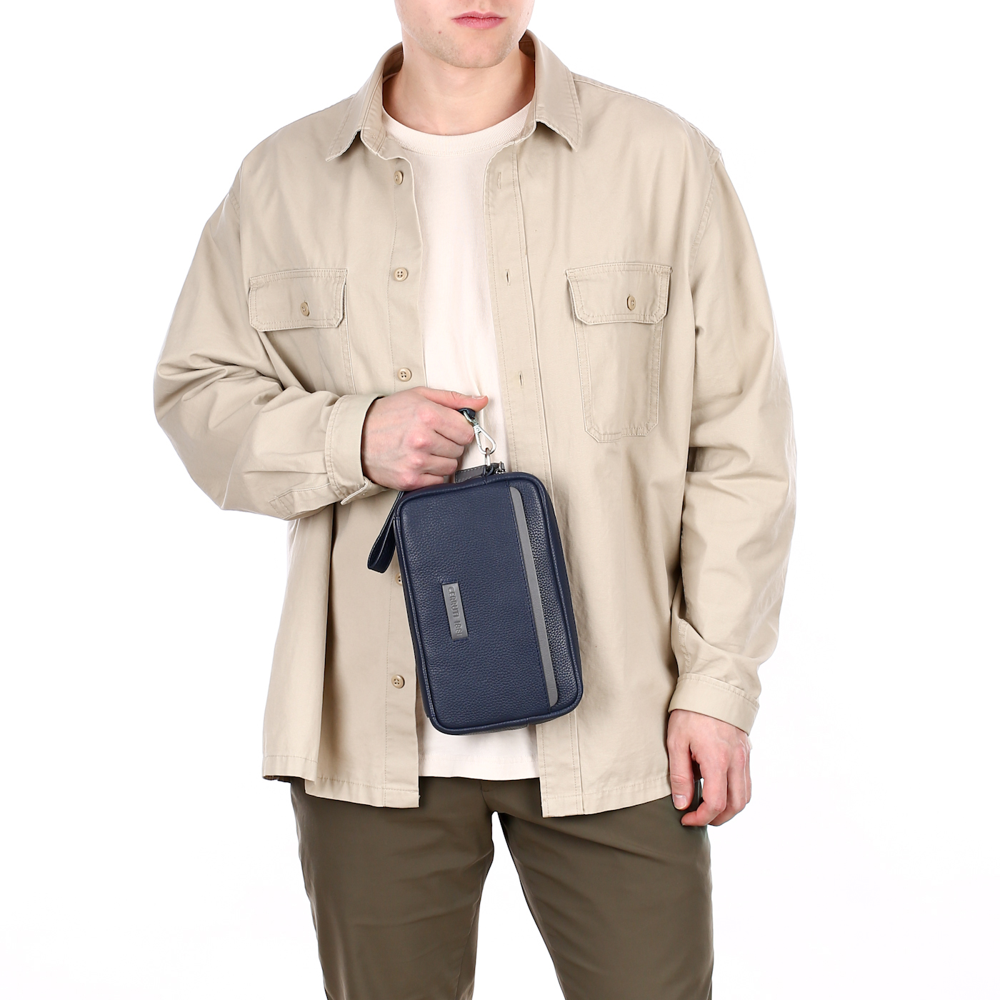 Кожаная барсетка Cerruti 1881 Jacob