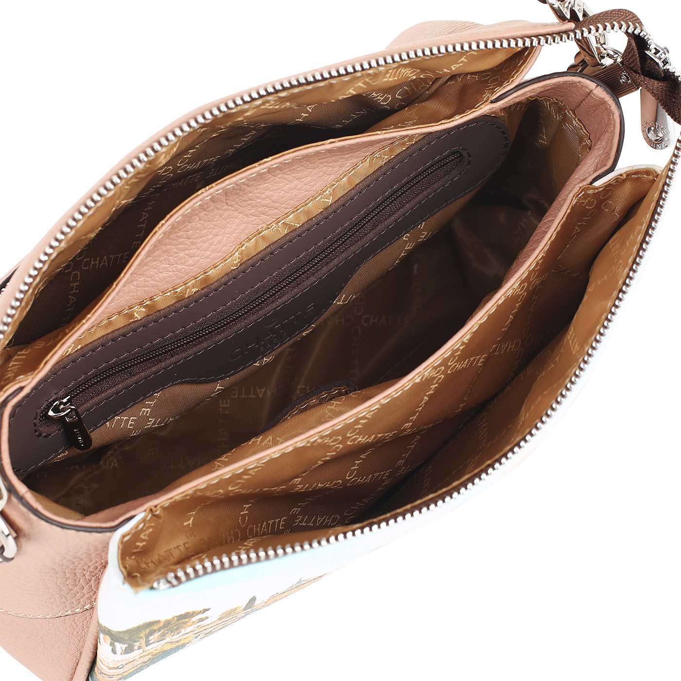 Кожаная сумка с принтом Chatte Lille