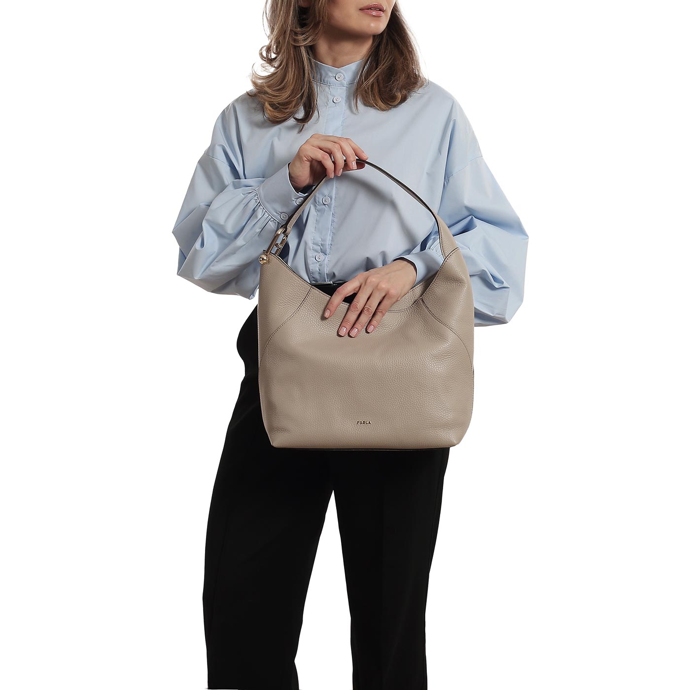 Кожаная сумка Furla Lara