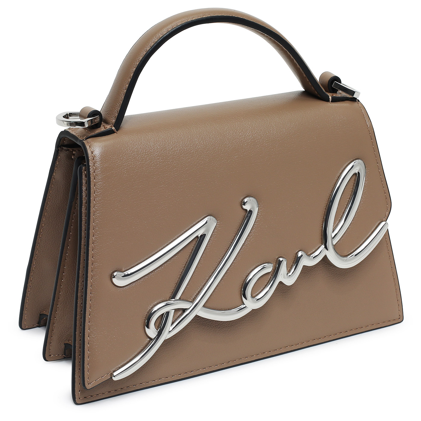 Кожаная сумка Karl Lagerfeld Signature