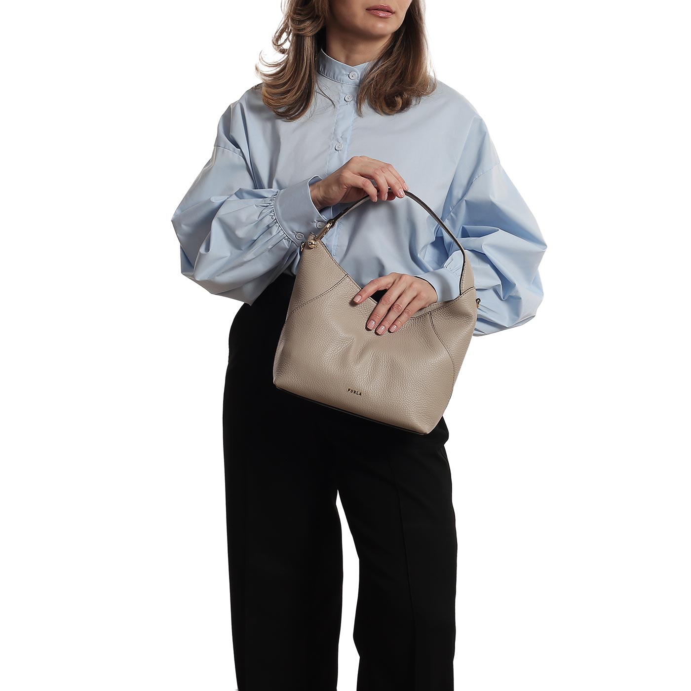 Кожаная сумка Furla Lara