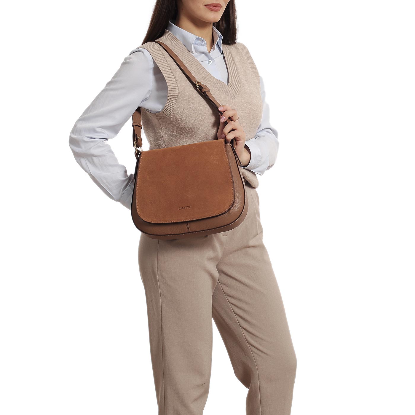 Кожаная сумка Chatte Marseille