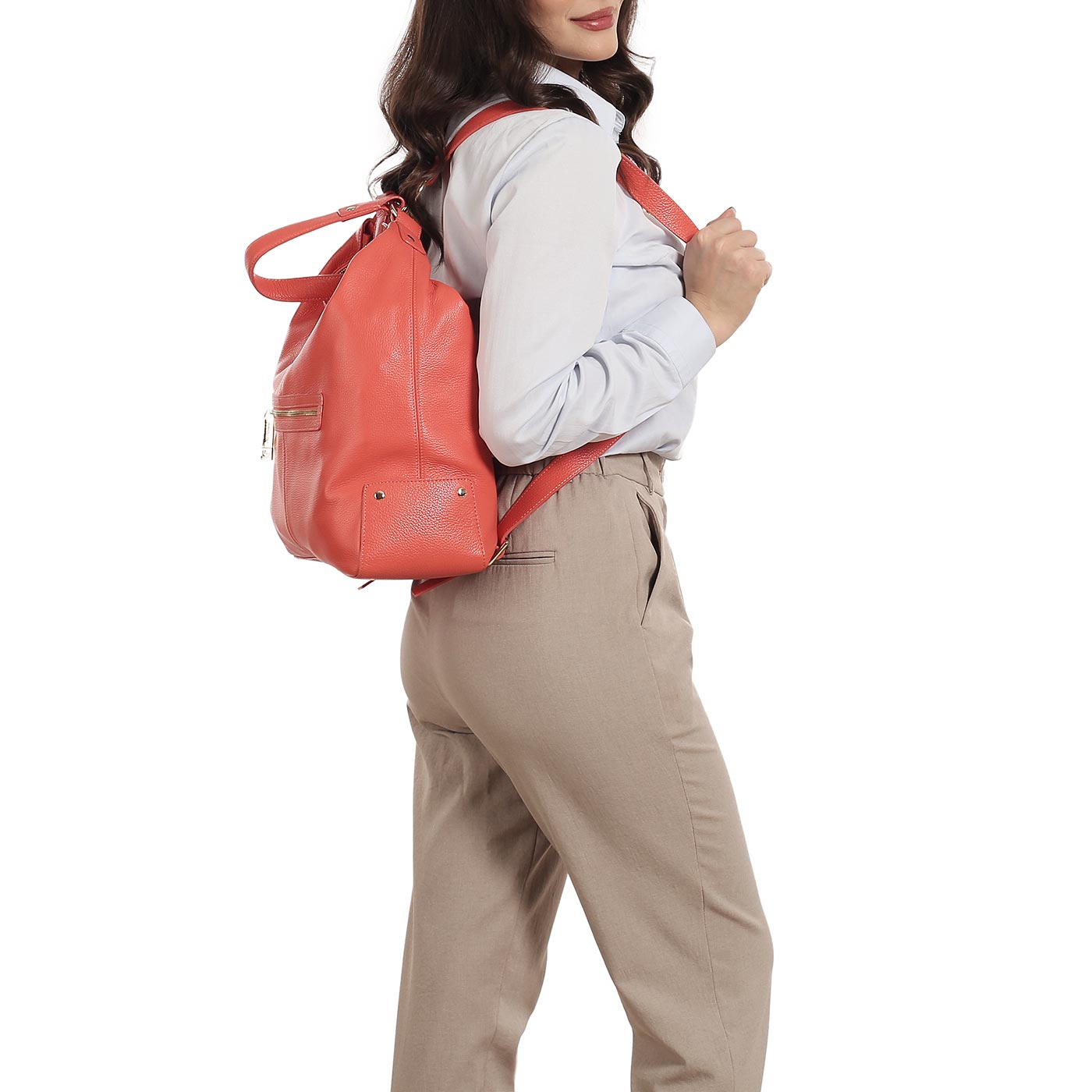 Кожаный рюкзак-трансформер Aurelli Bella