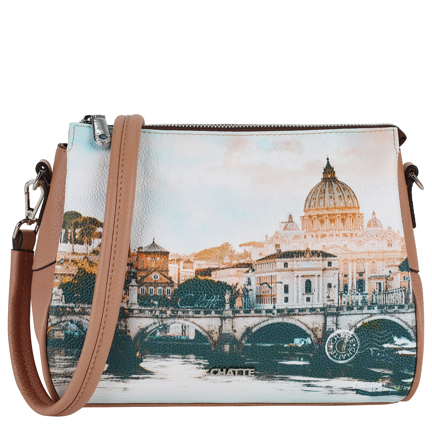 Chatte Кожаная сумка с принтом