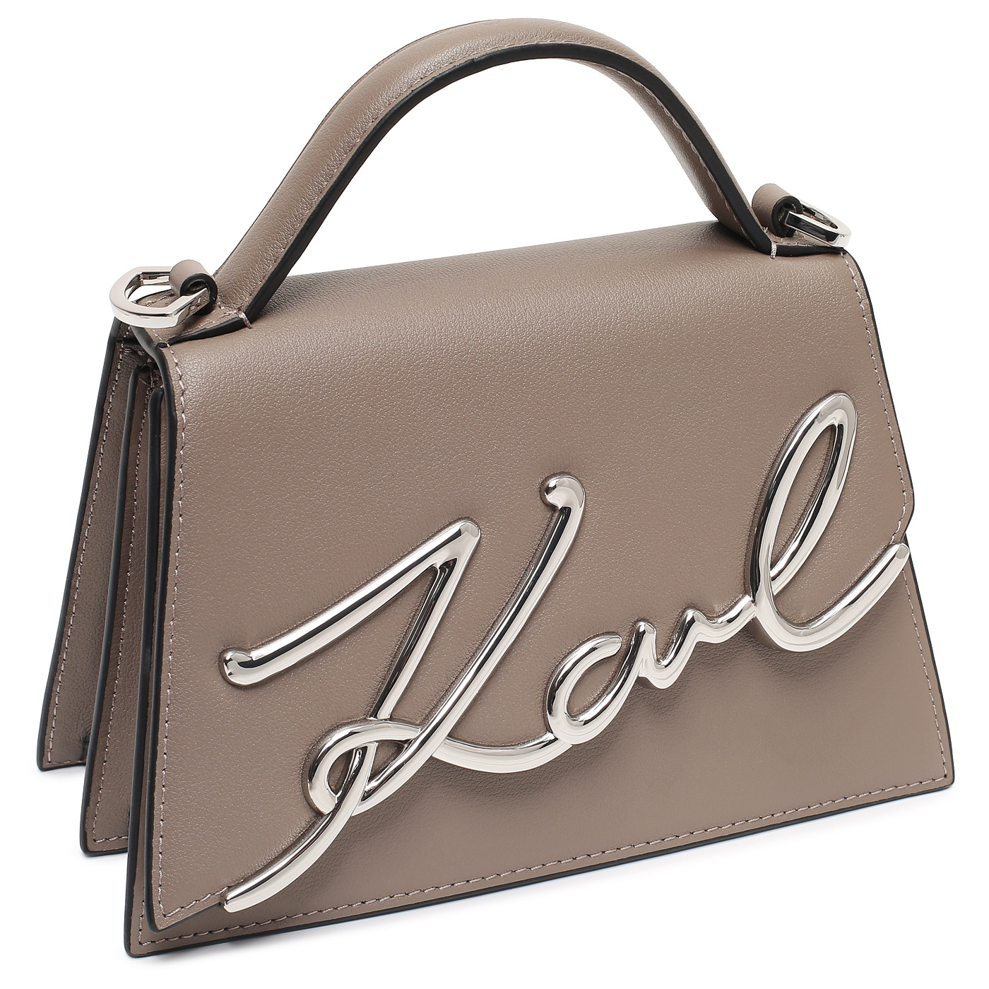 Кожаная сумка Karl Lagerfeld Signature