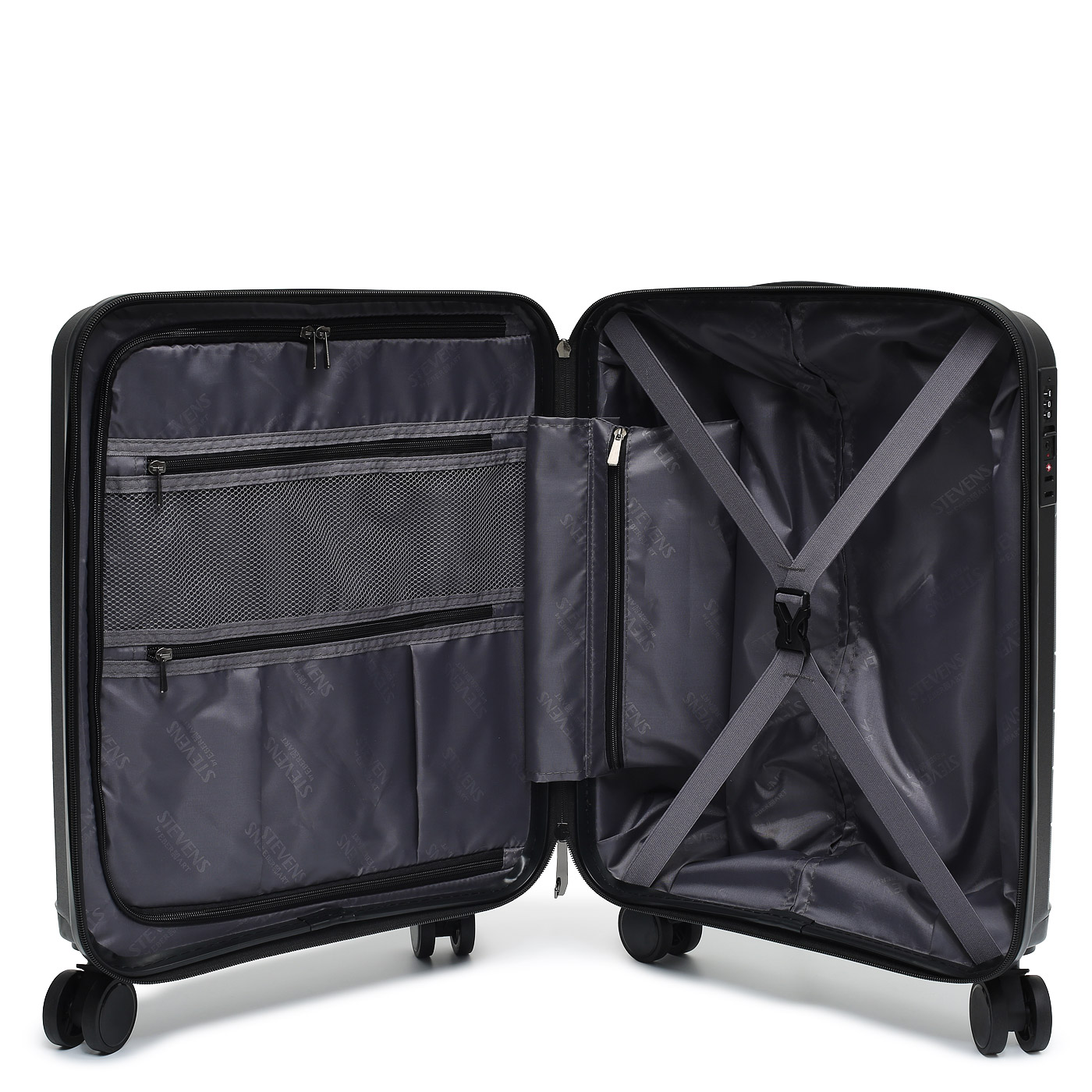 Чемодан для ручной клади из полипропилена Stevens Chrome