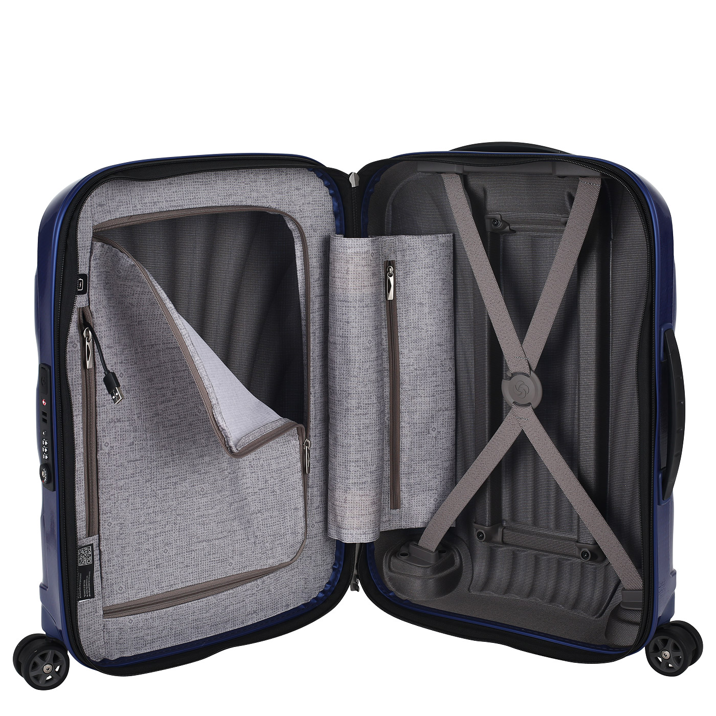 Чемодан для ручной клади из материала Curv с кодовым замком Samsonite C-Lite