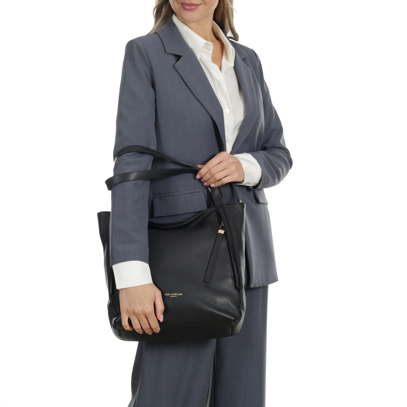 Кожаная сумка Sara Burglar Viola Cervo