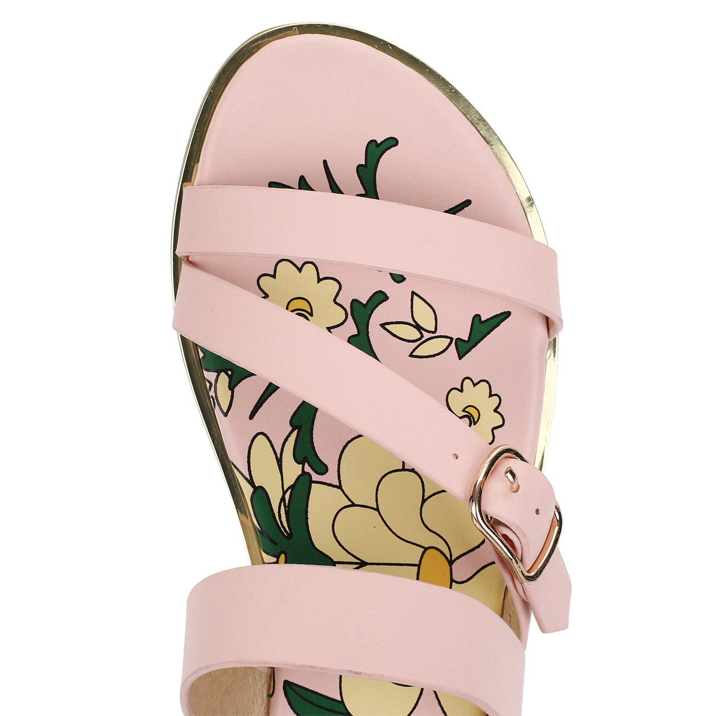 Розовые сандалии с застежкой RB Kamomilla