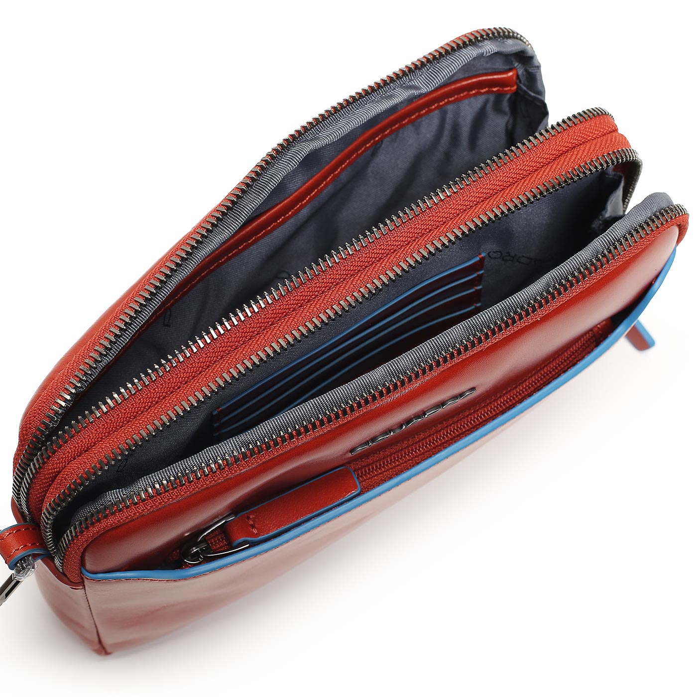 Кожаная визитка Piquadro Blue square